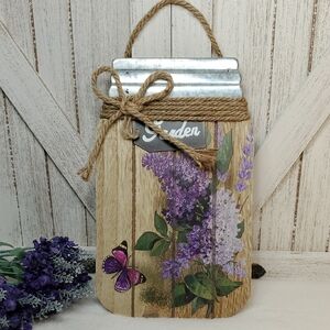 Real Living Lilac Garden Wall Decor Lilac Floral Country Spring NWT